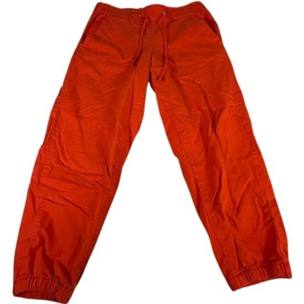 Levi's Women's Elastic Drawstring Waist Orange Stretch Jogger Utility Pants SM